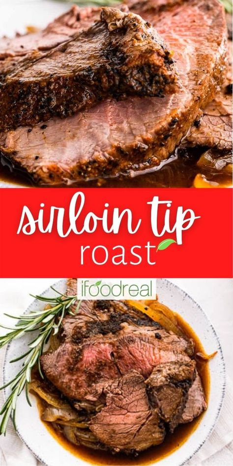 Top Sirloin Cap Recipes Crockpot, Sirloin Roast In Oven, Sirloin Roast Oven, Top Sirloin Roast Recipe, Sirloin Cap Recipe, Sirloin Roast Recipes, Beef Sirloin Tip Roast, Beef Roast Recipe, Sirloin Recipes