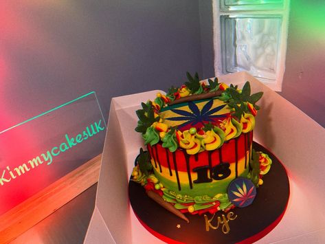 Love this theme 💚💛❤️ happy 18th!! @kimmycakesuk kimmycakesuk.com Facebook.com/kimmycakesuk #bobmarley #reggae #rasta #high #colourful #18 #18thbirthday #forhim #foryou #bespoke #personalised #cakeshop #cakemaker #cupcakes #cake #menscake Reggae Cake, Rasta Birthday, Rasta Cake, Rasta Colors, Number Cake, Cupcakes Cake, Number Cakes, Cake Makers, Colorful Cakes