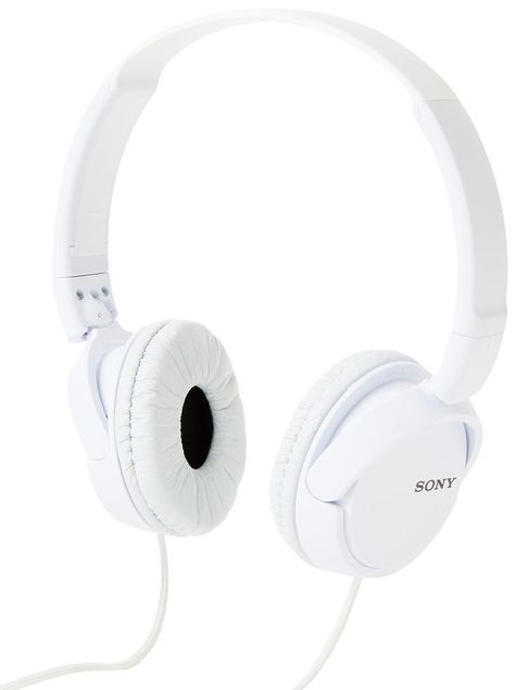 Sony MDR-ZX110 Overhead Headphones - White Sony Mdr Zx110, Overhead Headphones, Headphones White, Sony Headphones, White Headphones, Headphone Stands, Best Flights, Wired Headphones, Earbud Headphones