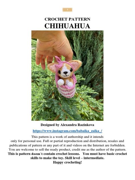 Scribd is the world's largest social reading and publishing site. Chihuahua Crochet Pattern Free, Chihuahua Crochet Pattern, Bat Crochet Pattern, Bat Crochet, Wearing Overalls, Yarn Projects Crochet, Black Beanie Hat, Hood Pattern, Amigurumi Minta