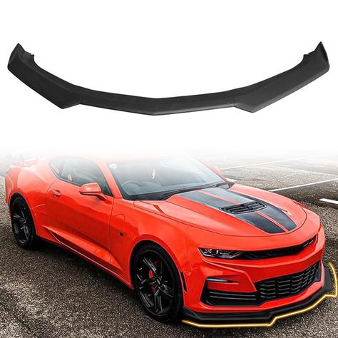 PRICES MAY VARY. 【Perfect Fitment】-Package Includes:1x Front Bumper Lip. Custom design and precise Fits 2016-2023 Chevrolet Camaro LT / LS / RS / SS (Not Fit ZL1) 【Superior Craftsmanship 】-This front bumper lip spoiler made of 100% brand new high quality ABS Plastic, which is tough construction, light weight and impact resistant, durable enough for long-lasting performance during any weather situation. 【Stylish Look】-Simple yet elegant Matte Black finish add on chin lip spoiler is a perfect exte Camaro V6, Rv Tires, Camaro Zl1, Car Wheels, Car Care, Chevrolet Camaro, Sports Cars, Workout Videos, Matte Black