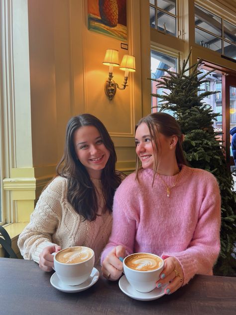 christmas pics, coffee date, winter, pink, cafe Girls Coffee Date, Date Cafe, Cafe Date, Cafe Pictures, Pink Cafe, Christmas Pics, Date Recipes, Cute Cafe, Dating Girls