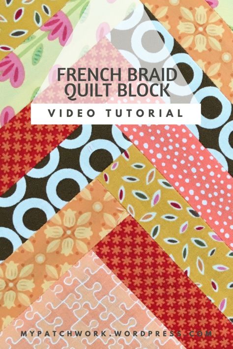 2-minute video: French braid quilt block Quilt Braid Pattern, Friendship Braid Quilt Pattern, French Braid Quilt Pattern, Braid Quilt Pattern, French Braid Quilt, Quilt Contemporary, French Braiding, Braid Quilt, Herringbone Quilt