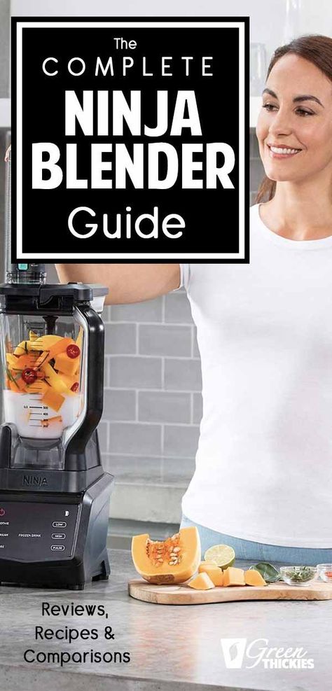 This is the only Ninja Blender Guide you will need. After you read my honest reviews and comparisons, you’ll know exactly which Ninja Blender to buy to suit your preferences and budget.  Click the link to read more...  #greenthickies #blender #ninjablender #ninja #blenderreview #ninjablenderreview Ninja Blender Recipes Healthy, Ninja Blender Recipes Smoothies, Ninja Blender Smoothies, Blender Recipes Smoothies, Ninja Blender Recipes, Ninja Smoothies, Healthy Blender Recipes, Ninja Food Processor, Ninja Professional Blender