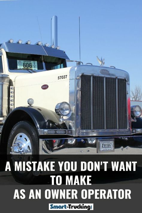 A Mistake You Don't Want to Make as an Owner Operator. To be successful in your trucking business as an owner operator, there are many factors which contribute to your success. There's one factor that is especially critical for the truck owner to adhere to, in order to turn a decent profit in his business. #trucker #bigrigs #truckdriver #trucking #cdl #owneroperator Owner Operator Bookkeeping, Truck Dispatcher, Flyer Design Ideas, Driving Basics, Freight Broker, Truck Driving Jobs, Truck Living, Big Ford Trucks, Truck Life