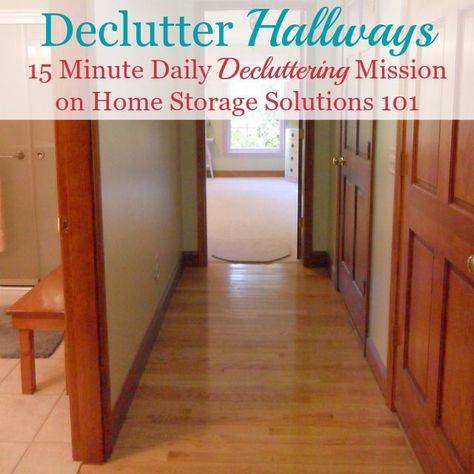 #Declutter365 mission to get rid of your hallway clutter, with tips and before and after photos {on Home Storage Solutions 101} Decluttering Inspiration, Mudroom Organization, Clutter Control, How To Declutter, Getting Rid Of Clutter, Clutter Free Home, Home Storage Solutions, Clutter Organization, Home Management