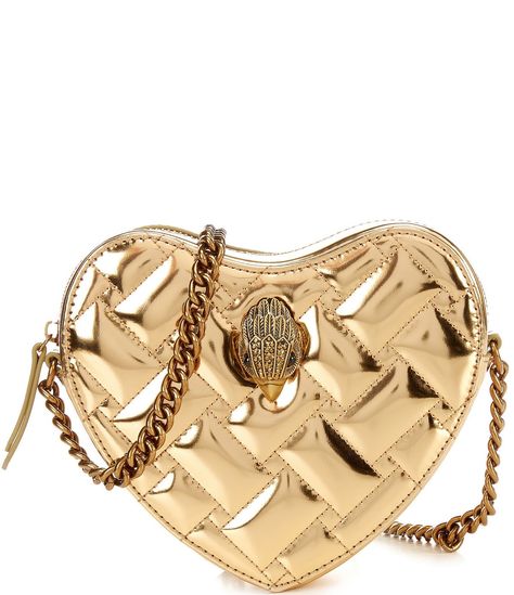 Gold Kurt Geiger Bag, Kurt Geiger Heart Bag, Kurt Bag, Kurt Geiger Bag, Heart Crossbody Bag, Gold Crossbody Bag, Gold Bags, Eagle Crest, Classic Crossbody Bag