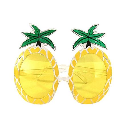 Sunglasses Birthday Party, Pineapple Glasses, Beach Theme Party Decorations, Sunglasses Party Favor, Novelty Glasses, Hawaiian Party Theme, Funny Sunglasses, Sunglasses Yellow, Novelty Sunglasses