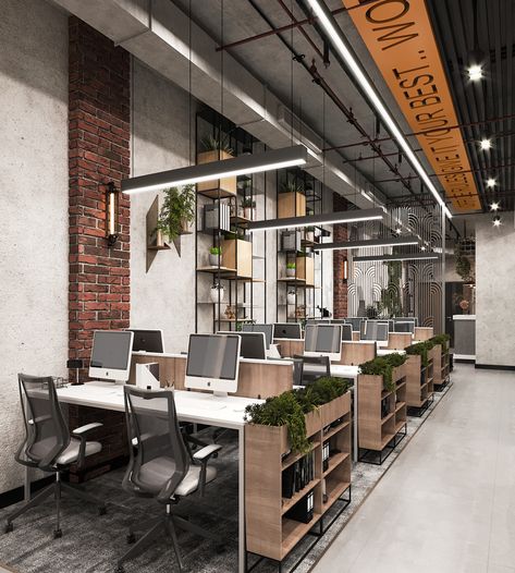 Rustic industrial office