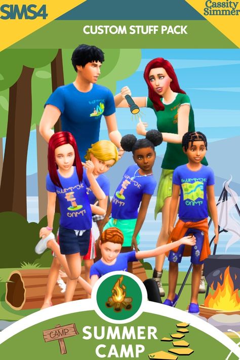 Sims 4 Summer Camp Custom Game Pack | Patreon Summer Camp Games, Sims 4 Family, Hobbies For Kids, Sims 4 Children, The Sims 4 Packs, Sims 4 Mm Cc, Play Sims, Sims 4 Gameplay, Sims 4 Teen