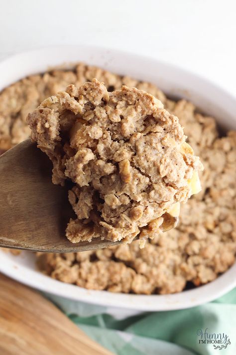 Weight Watchers Gluten Free Apple Crumble | Hunny I'm Home DIY Gluten Free Weight Watchers, Apple Crumble Topping, Gluten Free Apple Crumble, Low Fat Ice Cream, Apple Crisp Topping, Healthy Apple Crumble, Gluten Free Apple Crisp, Gluten Free Apple, Apple Crumble Recipe