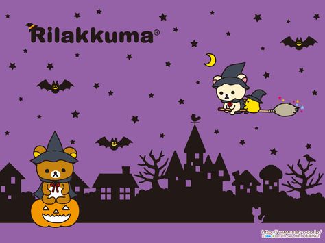 Rilakkuma Halloween Wallpaper Rilakkuma Halloween, Hello Kitty Halloween Wallpaper, Halloween Desktop Wallpaper, Rilakkuma Wallpaper, Kawaii Wallpapers, Pikachu Wallpaper, Hello Kitty Halloween, Sanrio Wallpaper, Japanese Characters