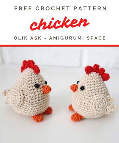 Free Crochet Patterns | Free Crochet Pattern Chicken - Free Crochet Patterns Chicken Amigurumi Free Pattern, Amigurumi Chicken Free Pattern, Chicken Crochet Pattern Free, Crochet Chicken Pattern Free, Crocheted Chicken, Amigurumi Chicken, Chicken Crochet, Crochet Chicken, Easter Crochet Patterns