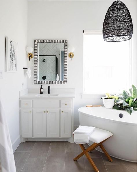 HOÀNG-KIM | DALLAS BLOGGER (@hkcung) • Instagram photos and videos Pendant Over Tub Master Bath, Over Bathtub Lighting, Light Above Tub, Light Over Tub, Bathtub Lighting, Framebridge Gallery Wall, Shared Home Office Ideas, Shared Home Office, Tub Lighting