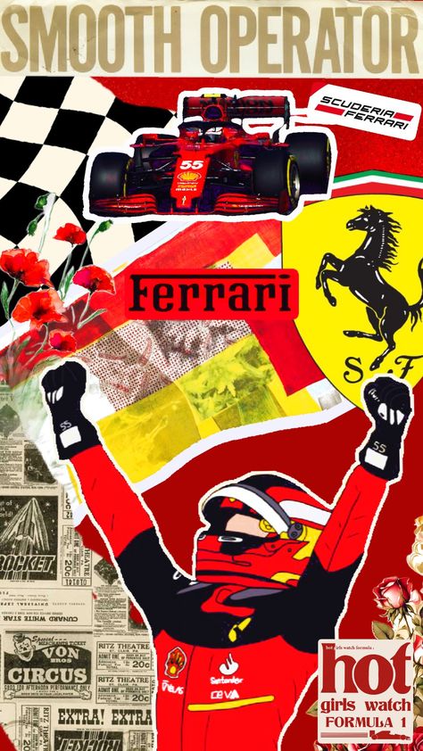 #carlossainz #ferrari #f1 #spain #vintage #wallpaper #art #quotes #vintage #slay Ferrari Vintage, Spain Vintage, Ferrari F1, Wallpaper Art, Vintage Wallpaper, F 1, Art Quotes, Ferrari, Spain