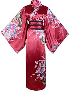 Amazon.com: japanese kimono Japanese Kimono Outfit, Kimono Outfit Japanese, Yukata Women, Kimono Costume, Kimono Traditional, Japanese Yukata, Japanese Traditional Clothing, Japanese Costume, Traditional Japanese Kimono