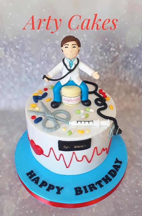 Doctor cake  - cake by Arty cakes Medical Theme Cake, 3rd Birthday Cakes For Boys, Doctor Theme Cake, Doctor Birthday Cake, Doctor Graduation Cake, Vet Cake, Pharmacy Cake, Dr Cake, Medical Cake