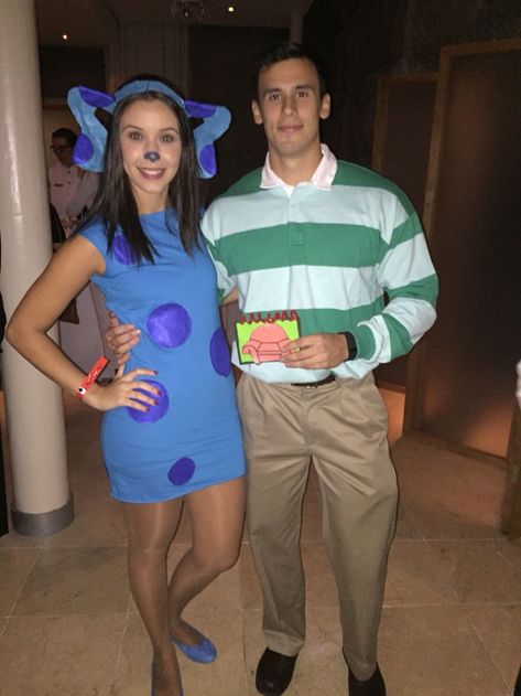 Image result for 2000s costume ideas for couples 90s Couple Costume, 90s Halloween Costumes Couples, Throwback Halloween Costumes, 2000s Costume Ideas, 90s Couples Costumes, 90s Costume Ideas, Blues Clues Costume, 90s Costumes, 2000s Costume