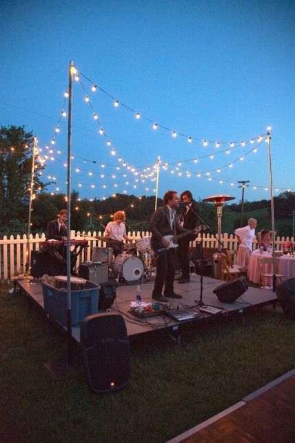 Outdoor Dance Floors, Backyard Wedding Lighting, בר מצווה, Have Inspiration, Martha Stewart Weddings, Outdoor Backyard, Rustic Country Wedding, Backyard Party, Backyard Bbq