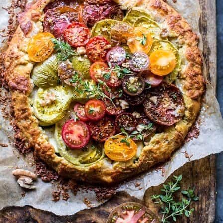 Heirloom Tomato Galette with Honey + Thyme. - Half Baked Harvest Zucchini Galette, Galette Recipes, Savory Galette, Homemade Hot Pockets, Roast Zucchini, Galette Recipe, Zucchini Pizzas, Breakfast And Brunch, Summer Veggies