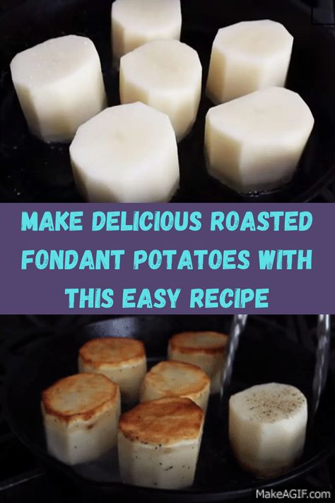 One thing that we NEVER get tired of is different ways to eat potatoes. So we got real excited when we found this recipe for crusty fondant potatoes with butter and stock. Ways To Eat Potatoes, Fondant Potatoes, Food Wishes, The Hardest Part, Frying Pan, Potato Recipes, Frying, Easy Recipe, Fondant