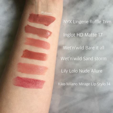 Kiko Milano Lipstick, Kiko Lipstick, Inglot Lipstick, Best Mac Lipstick, Nyx Lingerie, Lipstick Nude, Best Mac, Lipstick Swatches, Kiko Milano