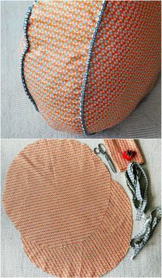 22 Easy DIY Giant Floor Pillows and Cushions That Are Fun And Relaxing Floor Cushions Diy, Giant Floor Pillows, Colorful Floor, Diy Sy, Birds Fabric, Sew Ins, Styrofoam Ball, Diy Felt, Sewing Pillows