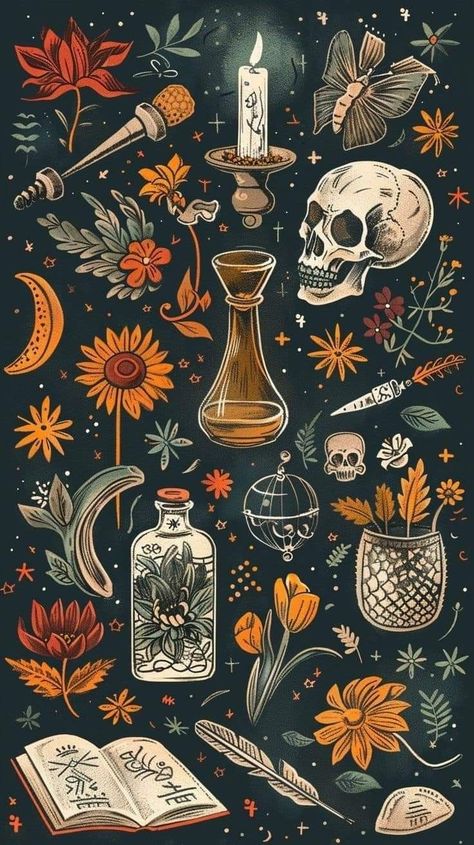 Halloween Patterns Wallpaper, Whatsapp Wallpapers Hd, Witch Wallpaper, Witchy Wallpaper, Halloween Wallpaper Iphone, Cool Wallpapers Art, Cute Patterns Wallpaper, Iphone Background Wallpaper, Pretty Wallpapers Backgrounds