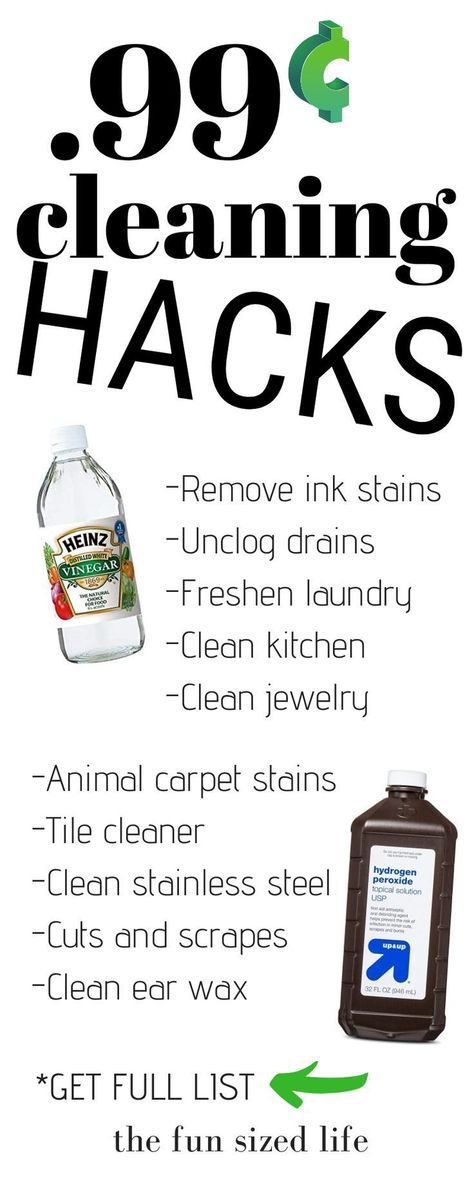 These frugal cleaning hacks cost about .99 cents and help you clean your kitchen, bathroom and even your jewelry! Get the full scoop by clicking on the link and get wayyy more ideas on how to clean your house for cheap!  #frugalliving #cleaninghacks #cheapskates #cheaphacks #vinegar #peroxidehacks #vinegarhacks #peroxide #cleaningtips #cleaning #cleanhouse Frugal Cleaning, Ear Cleaning Wax, Ink Stain Removal, 1000 Lifehacks, Homemade Toilet Cleaner, Cheap House, In Ears, Unclog Drain, Natural Things