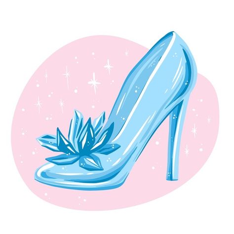 Cinderella glass shoe illustration conce... | Free Vector #Freepik #freevector #design #glass #magic #illustration Shoe Illustration, Disney Princess Cake Topper, Magic Illustration, Unicorn Backgrounds, Baby Animal Nursery Art, Glass Shoe, Castle Illustration, Cinderella Theme, Disney Room Decor