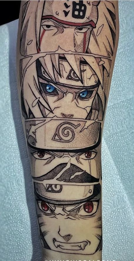 Gaara Tattoo Ideas, Curse Mark Tattoo, Gaara Tattoo, Tato Naruto, Naruto Tattoos, The Hokage, Arm Tattoos For Guys Forearm, Tato Dada, Manga Tattoo