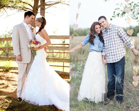 Christina D. paired the tulle skirt of her gown with a casual chambray shirt for her wedding anniversary photo shoot. Wedding Vows For Her, Wedding Anniversary Pictures, Vows For Her, Anniversary Photo Ideas, Anniversary Pics, 10 Year Wedding Anniversary, Anniversary Photo Shoot, Wedding Anniversary Photos, Anniversary Shoot