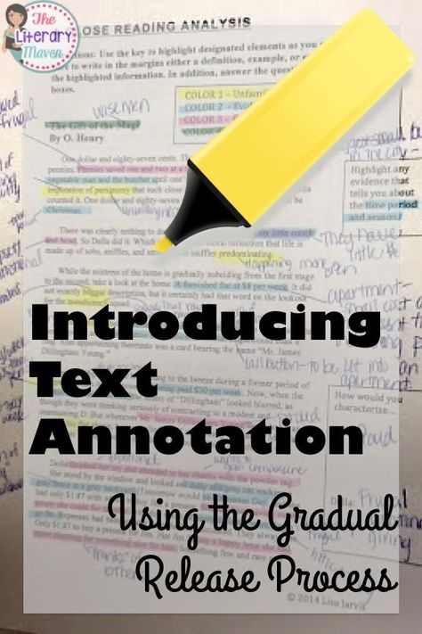 Students can struggle with reading for a variety of reasons: rich vocabulary, lack of background knowledge, the author's writing style. To scaffold difficult texts, teach students to annotate through the gradual release process. Text Annotation, Annotating Text, 6th Grade Reading, Teaching Literature, Background Knowledge, Middle School Language Arts, Writing Style, Middle School Reading, 4th Grade Reading