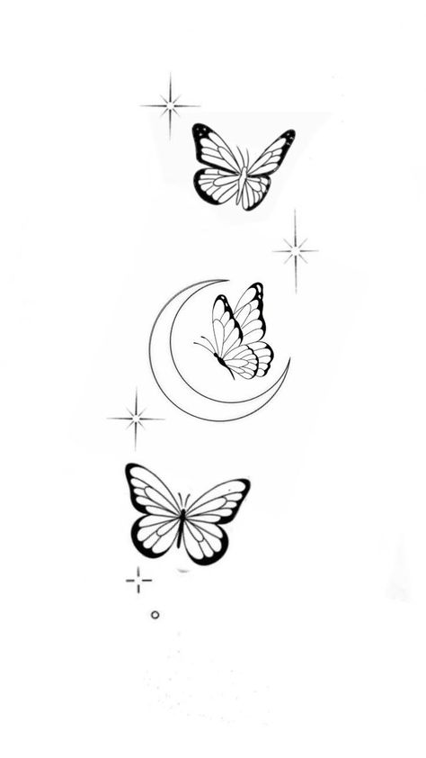 Moon Butterfly Tattoo, Black And White Butterfly Tattoo, Word Tattoo Ideas, Butterfly Tattoos Images, Tattoo Ideas Males, Unique Butterfly Tattoos, Tattoo Practice Skin, Animal Tattoo Ideas, Rose Tattoos For Women