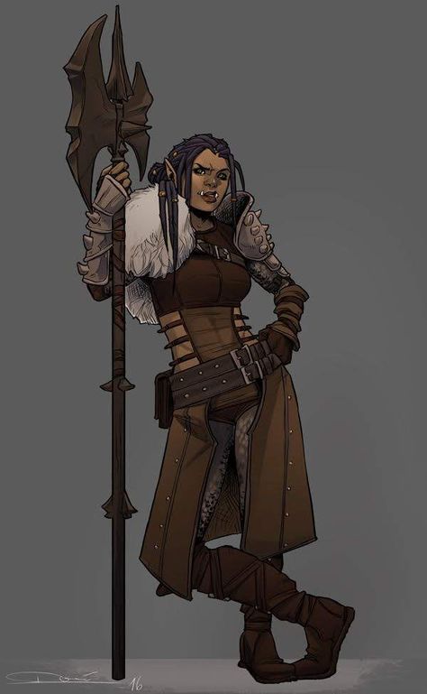 Half Orc Female Women References, Half Orc Barbarian, Female Orc, Half Orc, Outfit Art, Dimension 20, Male Character, Fantasy Races, Dungeons And Dragons Characters