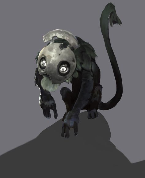 Wisps Art, Monkey Drawing, Beast Creature, Monkey Design, Monkey Art, Alien Races, Alien Concept Art, Game Concept Art, Monster Design