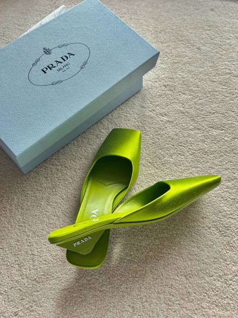 Velvet Shoes, Green Gables, Prada, Velvet, Green