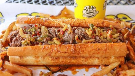 Italian Beef Sandwich, Italian Rolls, Fresh Cut Fries, Chicago Hot Dog, Italian Beef Sandwiches, Beef Sandwiches, Recipe Icon, Food Icon, Italian Beef