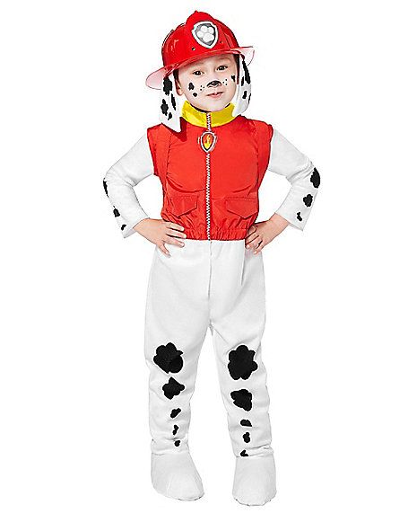 Toddler Marshall Costume Deluxe - Paw Patrol - Spirithalloween.com Marshall Makeup, Marshall Costume, Fancy Halloween Costumes, Paw Patrol Costume, Paw Patrol Marshall, Fireman Hat, Halloween Ball, Halloween House Party, Marshall Paw Patrol