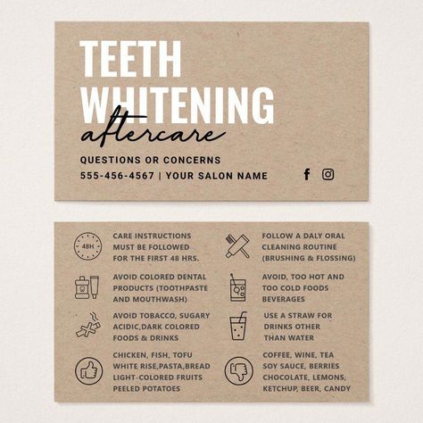 Dental Spa Ideas, Teeth Whitening After Care Instructions, Teeth Whitening Business Aesthetic, Teeth Whitening Business Names, Teeth Whitening Aesthetic, Dental Organization, Teeth Whitening Business, Ortho Marketing, Teeth Quotes