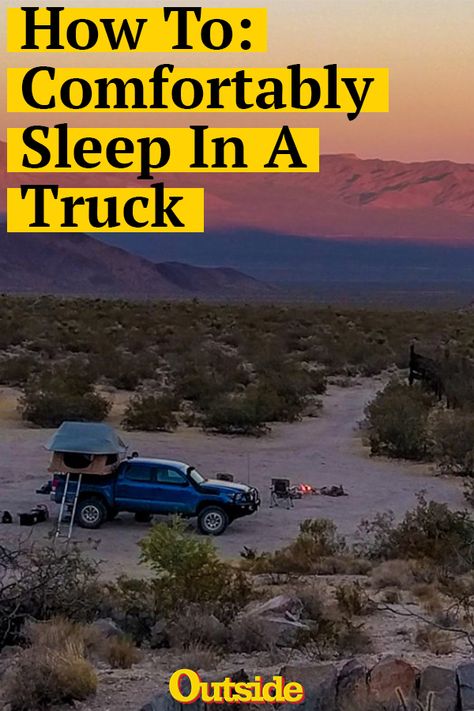 How to Sleep in Your Truck Comfortably - Every Car Camping Setup You Could Want In Your Truck #adventuremobiles #truck #camping F150 Camping, Truck Bed Camping Aesthetic, Truck Bed Camping For 2, Tacoma Truck Bed Camping, Subaru Outback Camping Bed, Sleeping In Your Car, Ford Ranger Truck Bed Camping, Car Camping, Camping Hacks