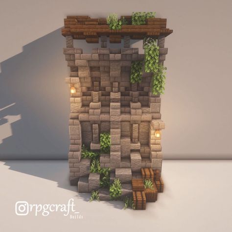 Castle Wall Design, Minecraft Castle Walls, Minecraft Wall Designs, Construction Minecraft, Minecraft Wall, Minecraft Decoration, Minecraft World, Minecraft Structures, Minecraft Castle