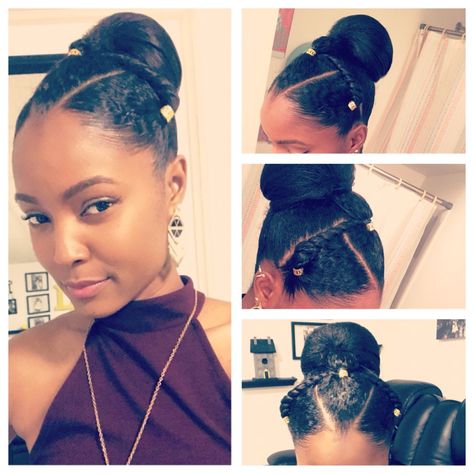 Protective style , rubber band , ponytail, bun, transition hairstyles, natural hairstyle,date night hairstyle, cute , triangle, half up Transition Hairstyles, Adult Hairstyles, Cute Short Natural Hairstyles, Chemically Straightened Hair, Rubber Band Ponytail, Hairstyle Guide, Transitioning Hair, Hairstyle Cute, Date Night Hair