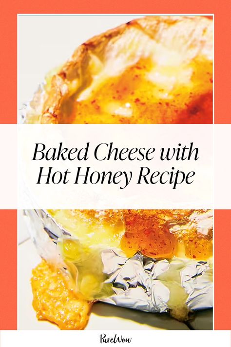 undefined appetizer,cheese,cooking,easy,fast,recipe,snack,under-30-minutes,vegetarian Cheese With Hot Honey, Honey Appetizers, Hot Honey Recipe, Baked Goat Cheese, Hot Cheese, Easy Appetizers, Baked Cheese, Hot Honey, Fast Easy Meals