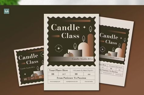 Gradient Candle Class Flyer Set | 001 Get it now!! #flyer #flyerdesign #flyertemplate #flyertemplates #summer #summersale #flyermusic #bestfyler #freefyler #printtemplate #promotion #halloween #christmasflyer #wintersale #adversting #premiumdesign #freedesign #bestdesign #summerparty #halloweenparty #envato #envatomarket #graphicriver #envatoelements #summerflyer #halloweenflyer #creativemarket #freepik #behance #shutterstock #dribbble Standee Design, Halloween Flyer, Candle Studio, Christmas Flyer, Final Exams, Envato Elements, Print Templates, Premium Design, Summer Party