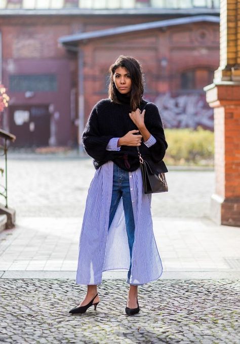 A Woman, Layering, Skirt, Black