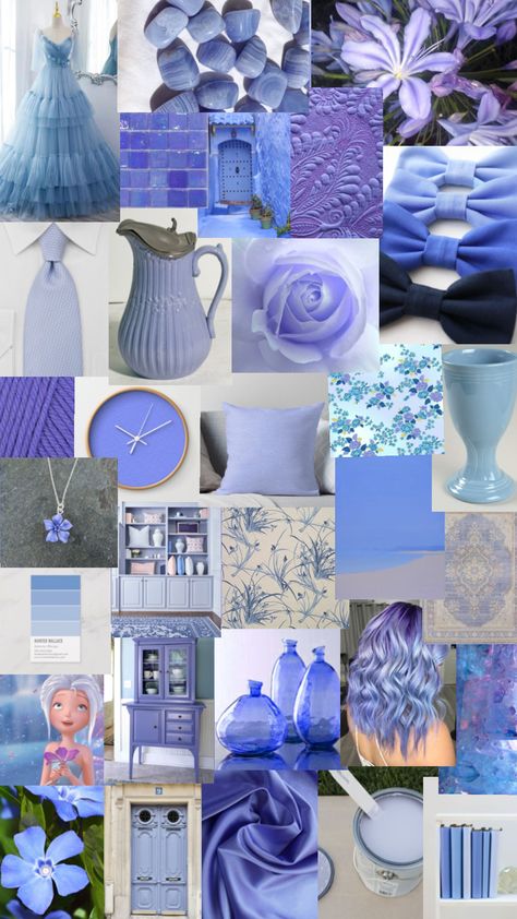 #collage #periwinkle #soft Aphrodite Vibes, Periwinkle Color, Branding Mood Board, Bridesmaid Box, Color Analysis, Colour Schemes, Aphrodite, House Stuff, Future House