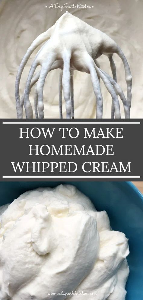 Never buy whipped cream from a can again! With step-by-step instructions complete with photos, learn how to make fresh homemade whipped cream quickly and easily! #whippedcream #howtomakewhippedcream #cream #dessert #homemadewhippedcream #lessthan5ingredients Easy Icing Recipe, Homemade Whipped Cream Recipe, Whipped Cream Recipe, Vanilla Whipped Cream, Whip Cream, Homemade Whipped Cream, Easy Cake Decorating, Desserts Easy, 2 Ingredient