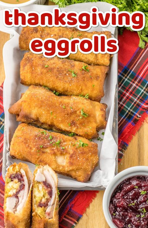 Thanksgiving Egg Rolls, Turkey Egg Rolls, Egg Rolls Baked, Stuffing Cranberry, Leftover Gravy, Turkey Egg, Leftover Cranberry Sauce, Easy Thanksgiving Recipes, Culinary Techniques