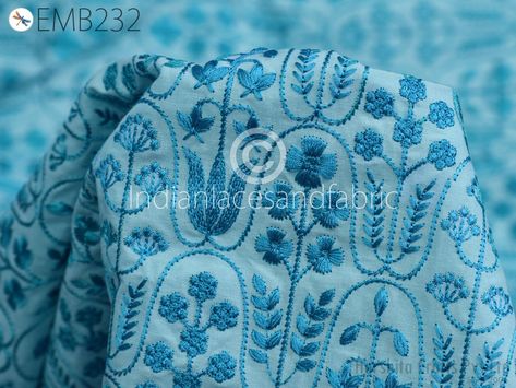 Doll Bag, Embroidery Online, Fabric Diy, Indian Embroidery, Indian Fabric, Blue Embroidery, Craft Wedding, Home Decor Online, Bleu Turquoise